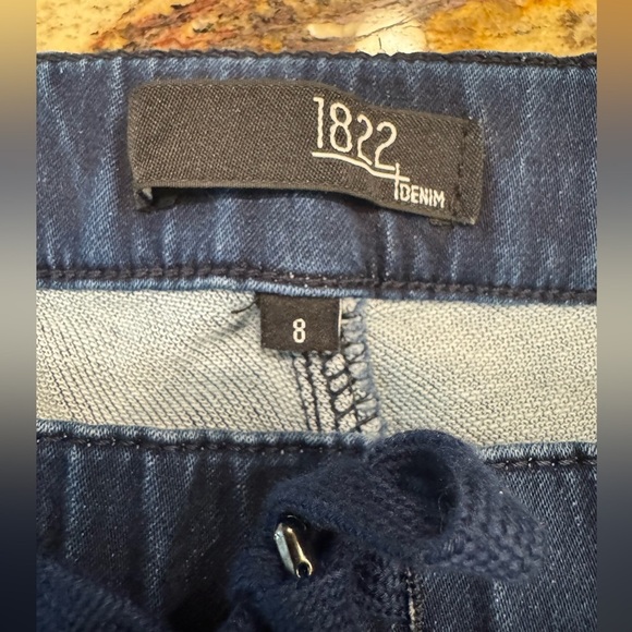 1822 Denim Women's Jogger Jeans with Stretch High Elastic Waist Rise Size 8 - Picture 4 of 8